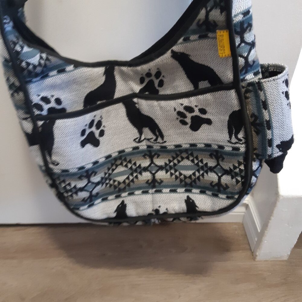 Rukuray Fabric Wolf theme shoulder bag or tote
